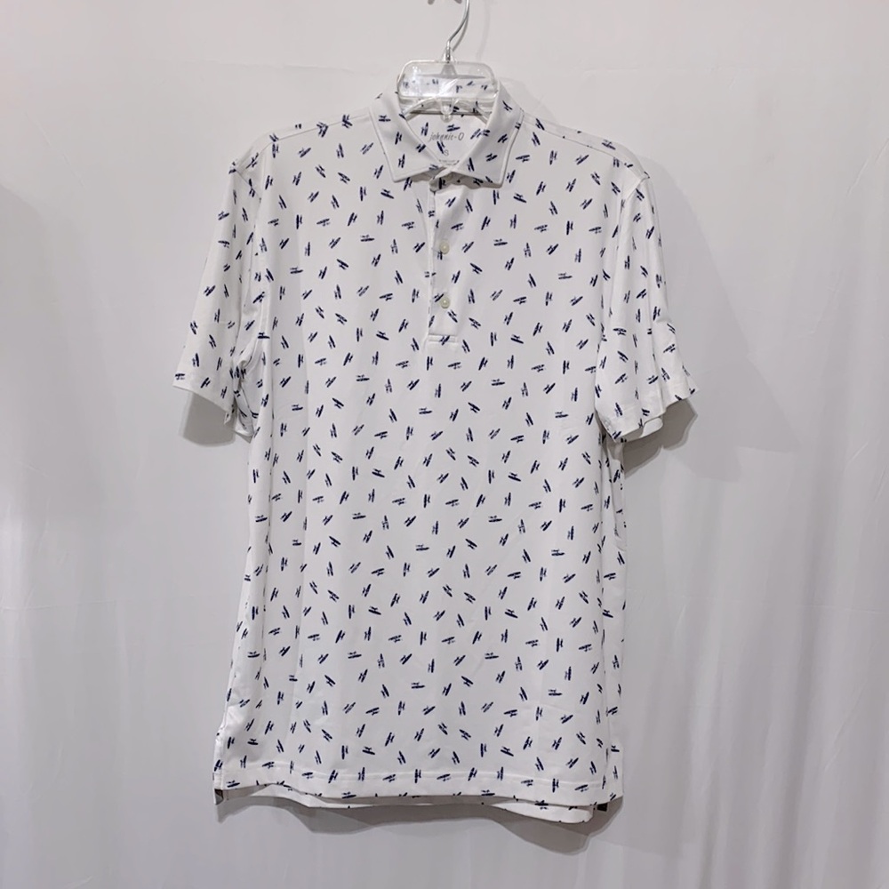 JOHNNIE-O Polo shirt logo print embroidered on left sleeve “1992 bird ” men S